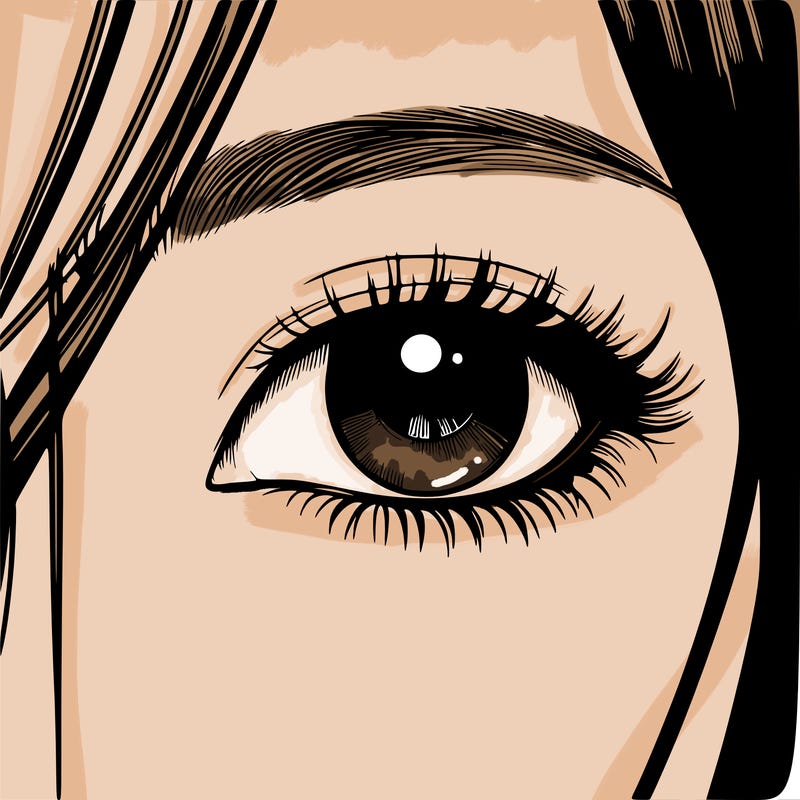 realistic korean girl eye