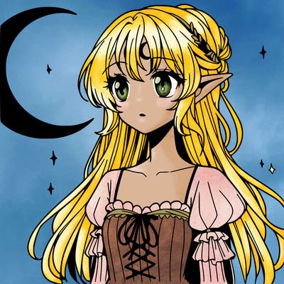 manga moon elf