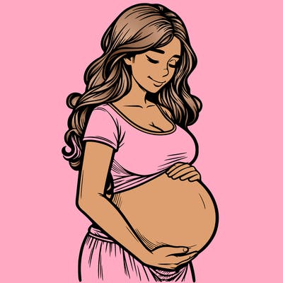 woman heavily pregnant realistic