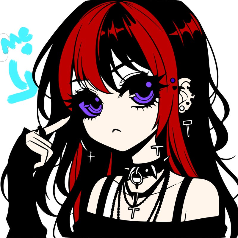 goth anime girl