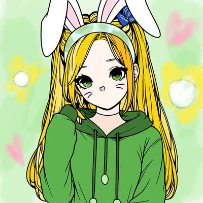 realistic teen girl in a bunny outfit