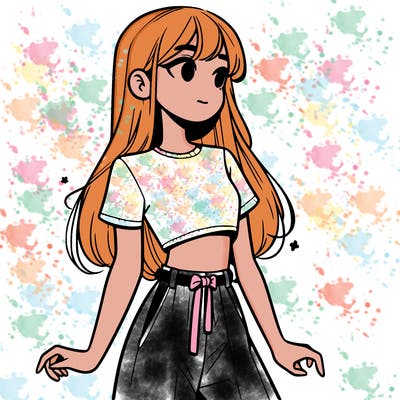 girl in a cute crop top