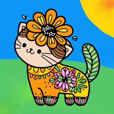 flower cat