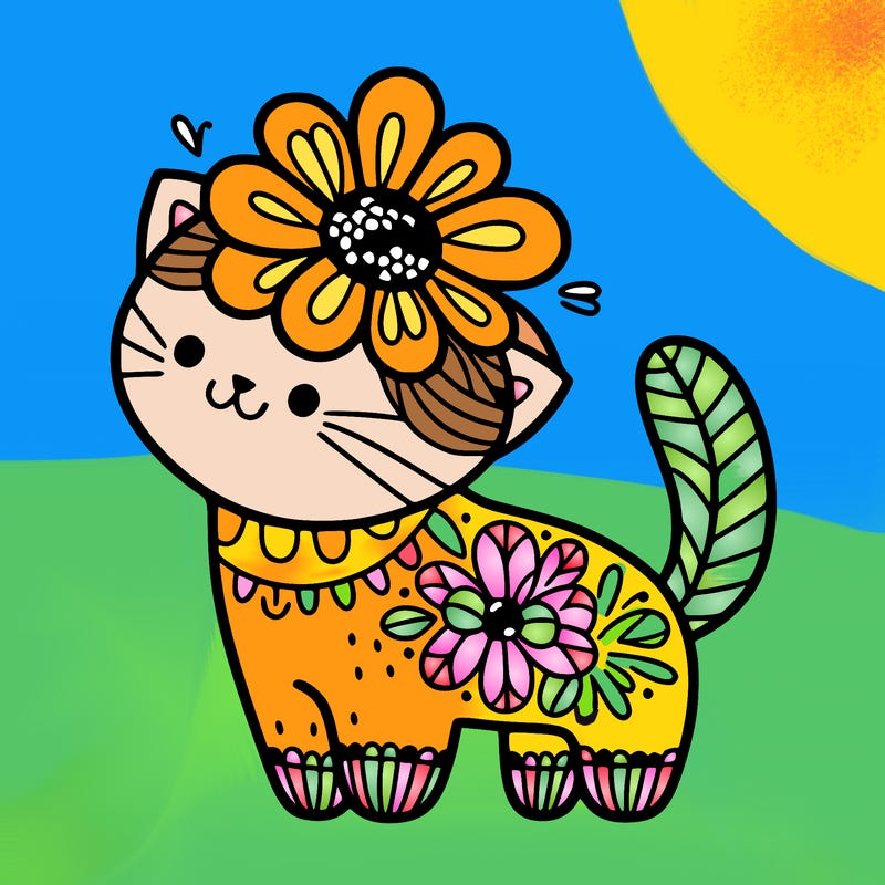 flower cat