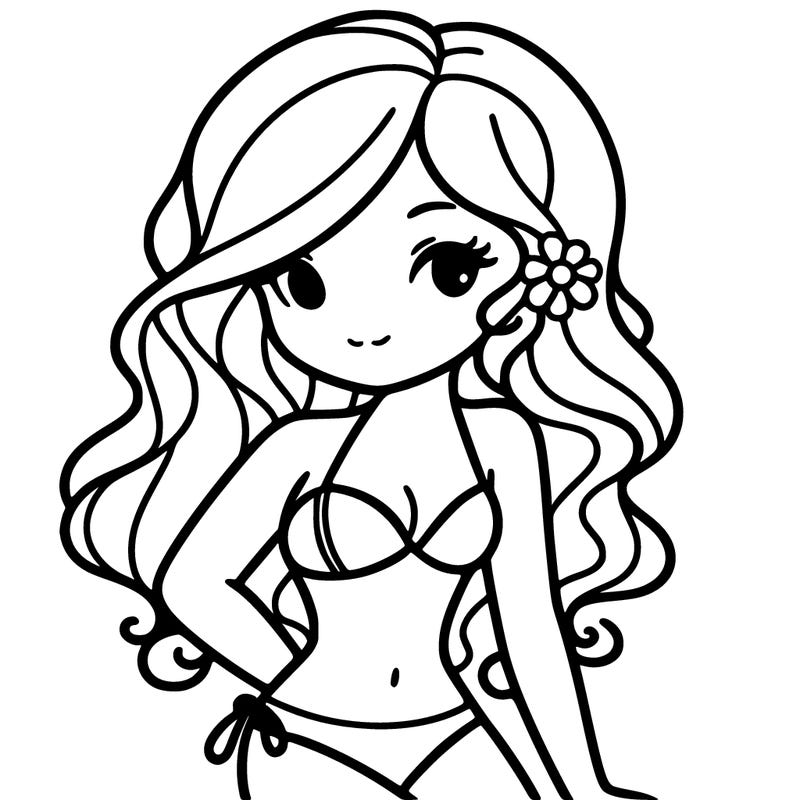 a beautiful lady in a bikini