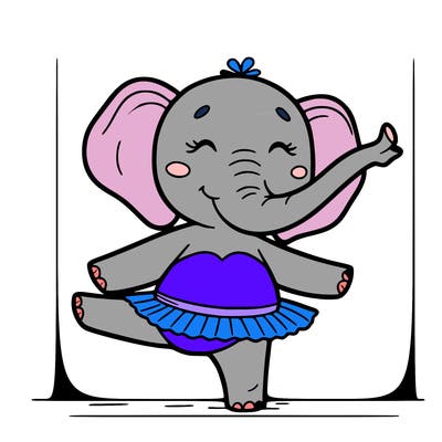 elephant doing ballerina