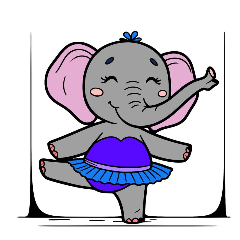 elephant doing ballerina