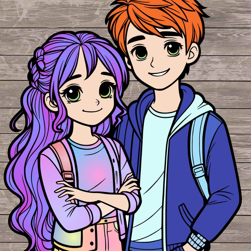 teenage girl and boy