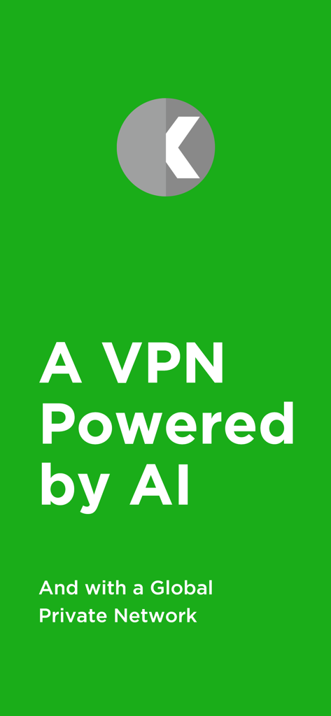 xBack-The next generation VPN - Introductory screen for xBack VPN with text describing it as powered by AI with a global private network.