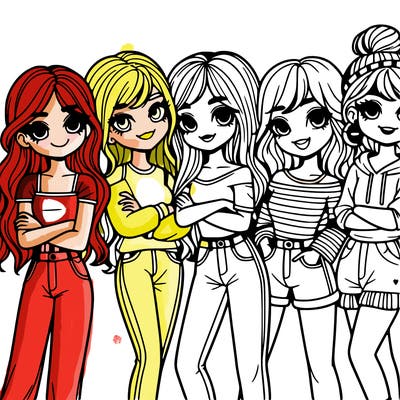 group of girl friends