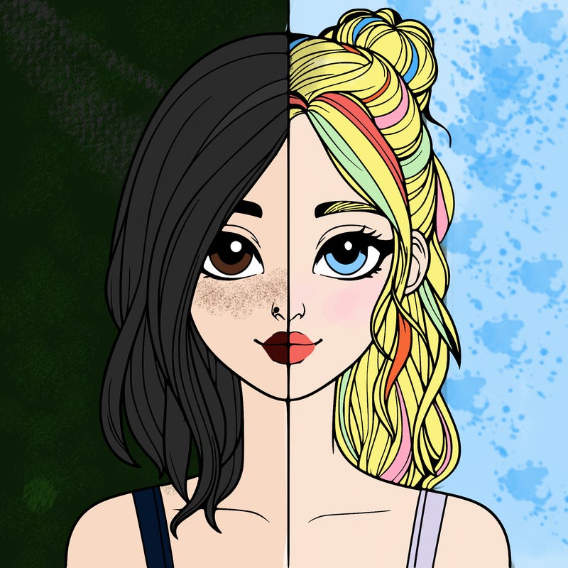 realistic girl split