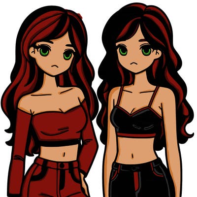 two girls in a crop top