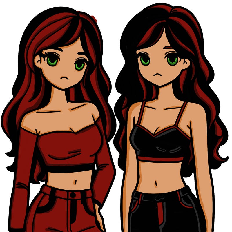 two girls in a crop top