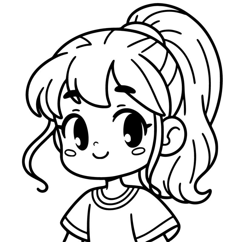 girl with ponytail