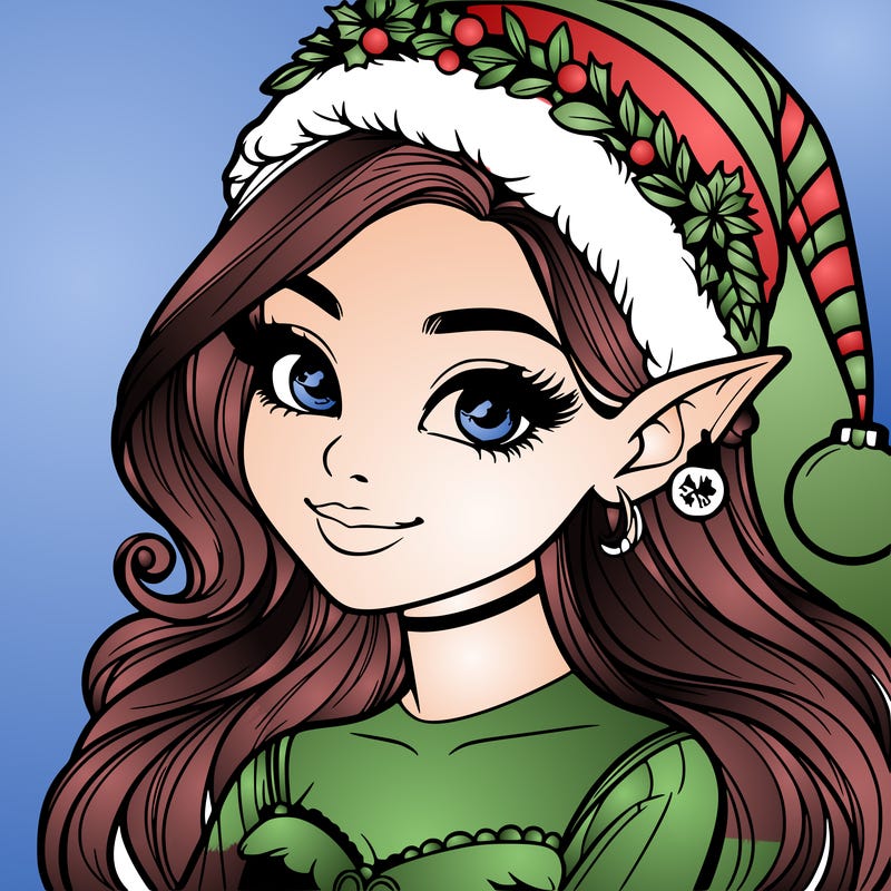 christmas girl elf realistic