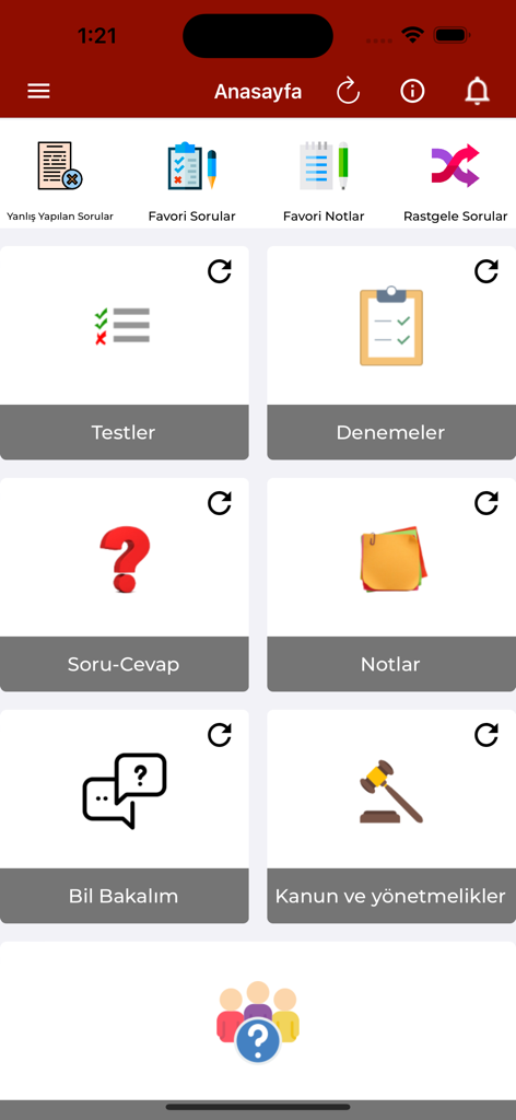 EKYS - EKYS Mobile App Dashboard mit Modulen für Tests, Notizen und Prüfungsvorbereitung
