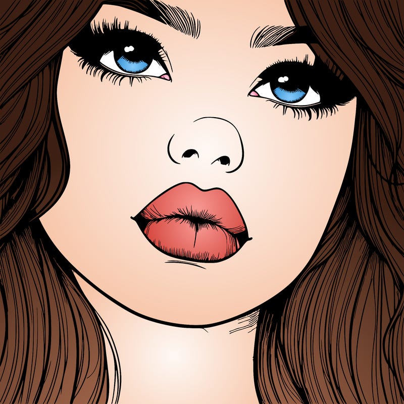 really realistic girl with lips