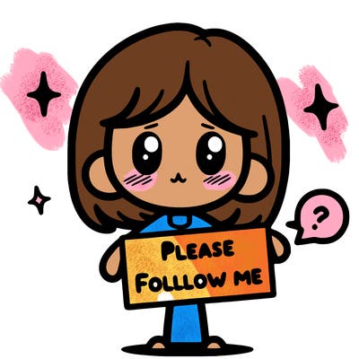 please follow me