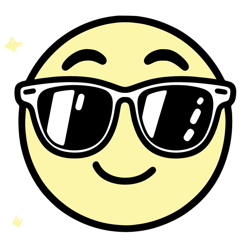 emoji with sunglasses