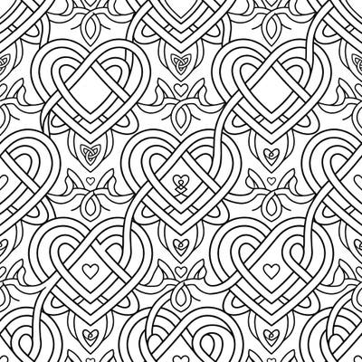 Dive into the beautiful world of Celtic art with our intricate Celtic Heart Knots coloring page. These symbolic designs, full of intertwined patterns and heart shapes, are perfect for expressing love and unity through color.