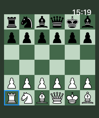 Mini Chess for Watch - Mini Chess game on Apple Watch with a green 6x6 board
