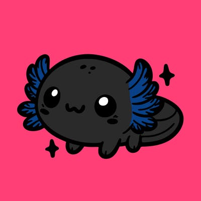 cute easy baby axolotl