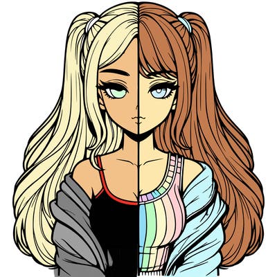 realistic girl split