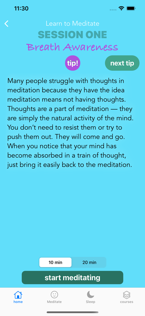 Meditation Oasis: Simply Being - Meditation Oasis Breath Awareness session intro with tips on managing thoughts