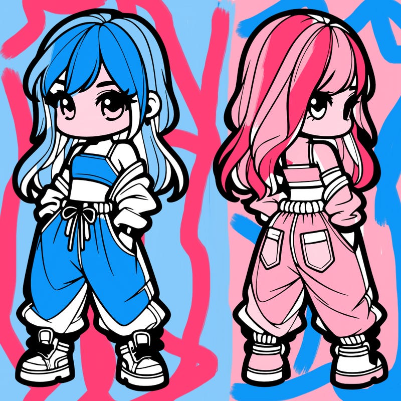 girl in crop top and baggy pants