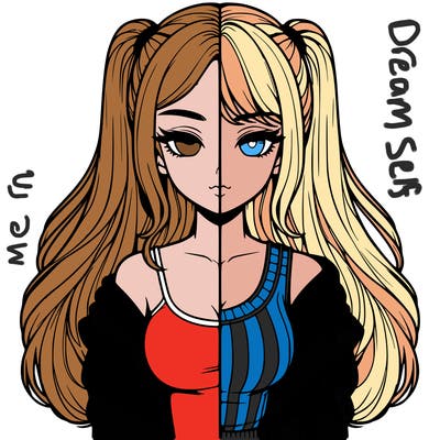 realistic girl split