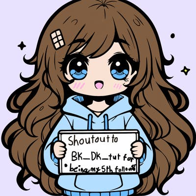 cute girl with long messy hair, wearing a hoodie holding a sign
