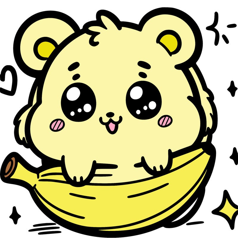 𝔸 𝕔𝕦𝕥𝕖 𝕝𝕚𝕥𝕥𝕝𝕖 hamster 𝕎𝕚𝕥𝕙 𝕓𝕒𝕟𝕒𝕟𝕒 around 𝕋𝕙𝕖 𝕙𝕒𝕞𝕤𝕥𝕖𝕣