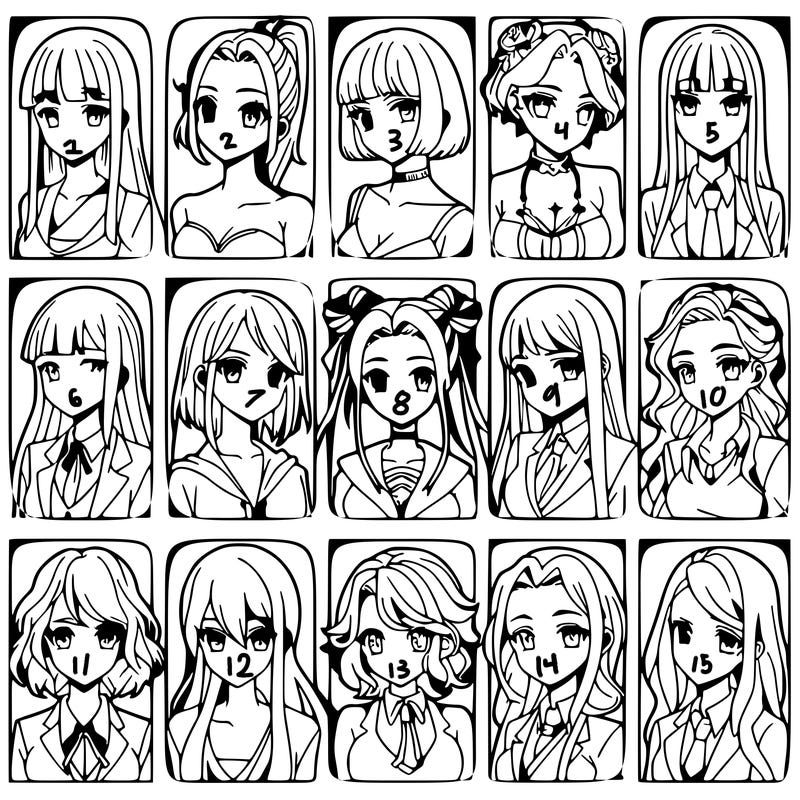 girls that look diffrent anime