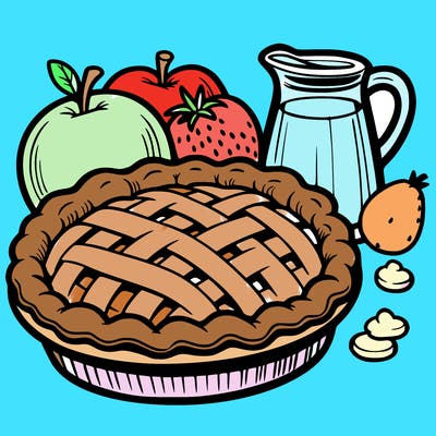 a pie of food