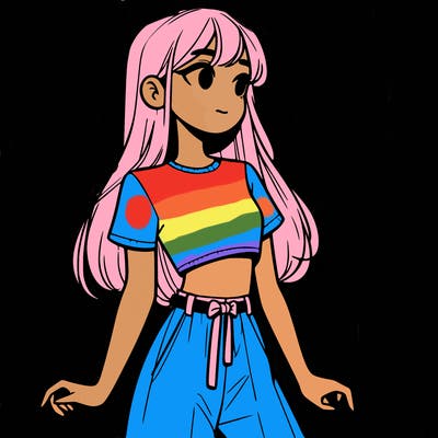 girl in a cute crop top