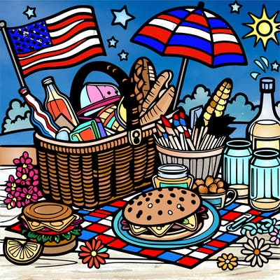 patriotic picnic usa