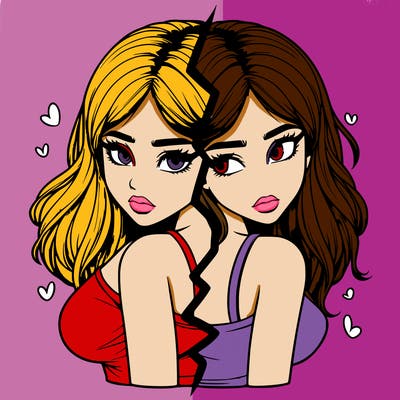 realistic girl split