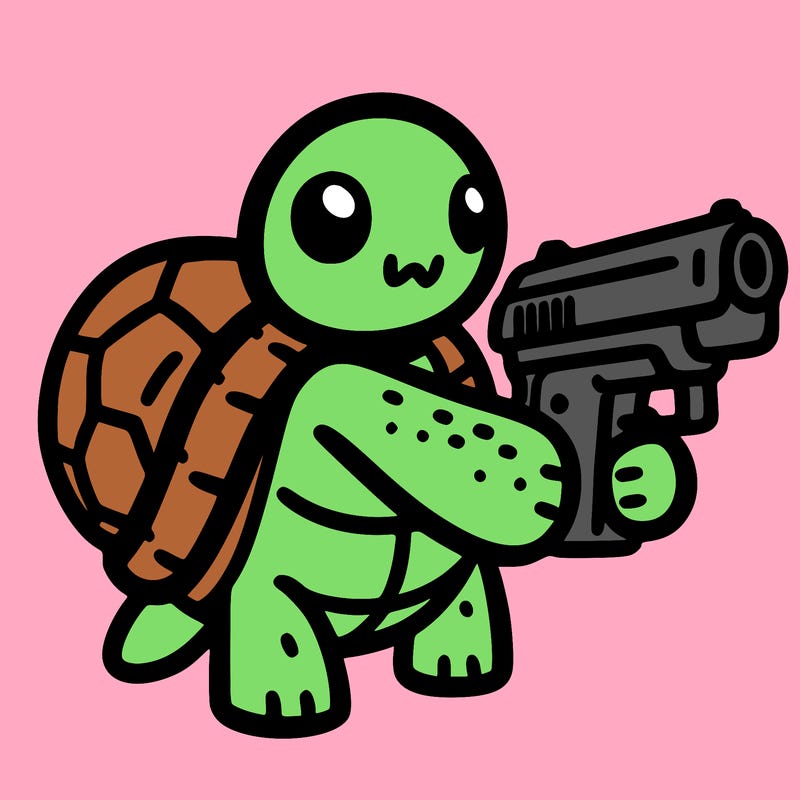 turtle with a gun