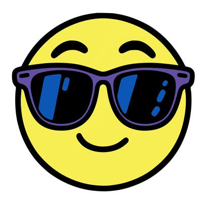 emoji with sunglasses