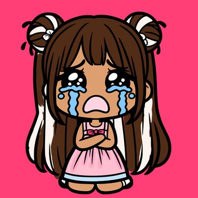 a girl crying