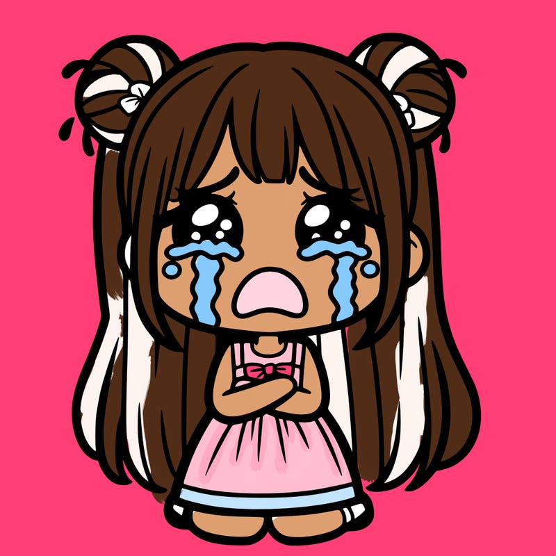 a girl crying