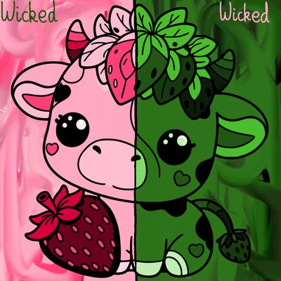 cute strawberry cow