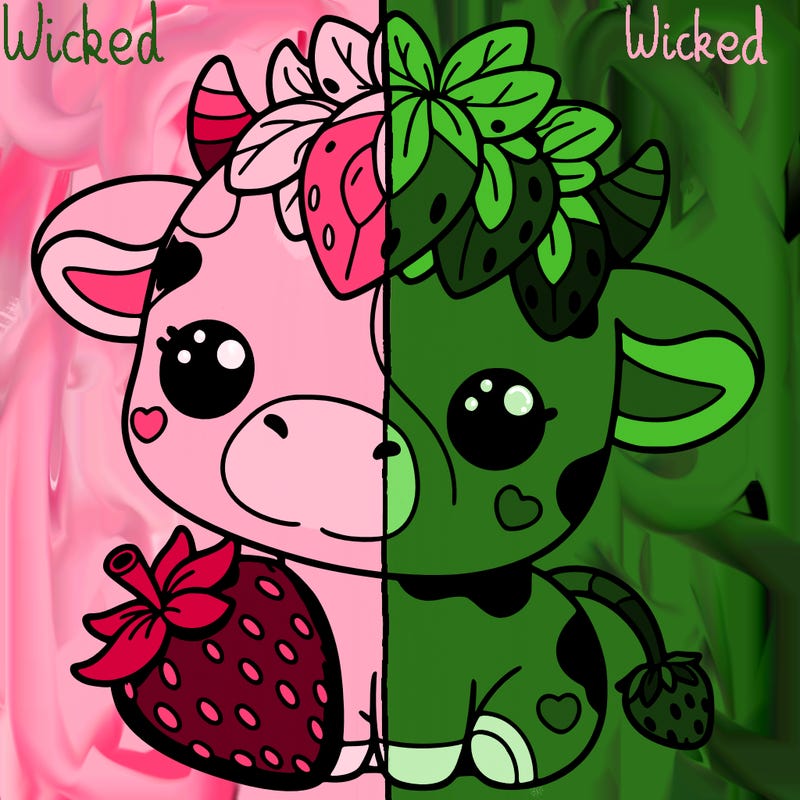 cute strawberry cow