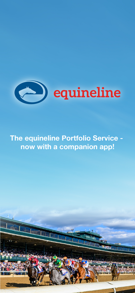 Equineline Portfolio mobile app for horse racing and breeding management.
