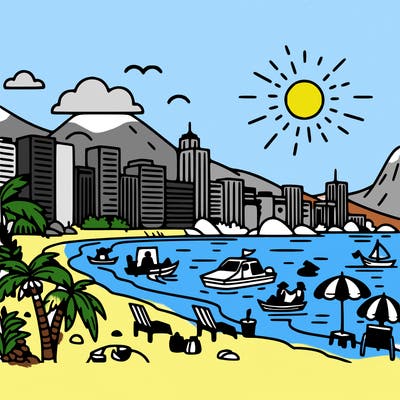 rio de janeiro beach in brazil