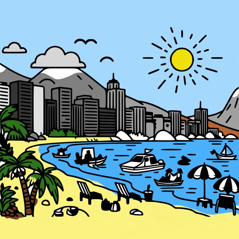 rio de janeiro beach in brazil