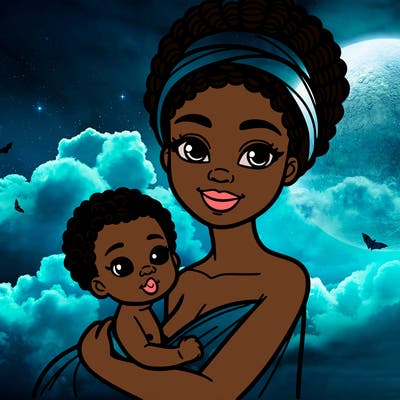 black woman and her baby