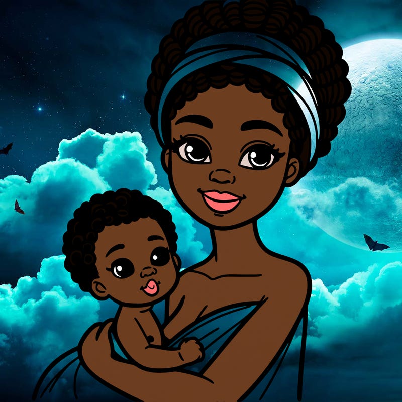 black woman and her baby