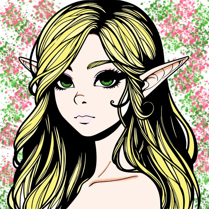 elf girl realistic dark fantasy