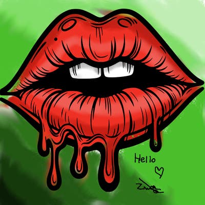 lips that look realistic and drip